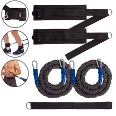 Повідець-амортизатор для швидкісних тренувань BioGym Leg Press Exerciser чорний-сірий, код: FI-3011-S52