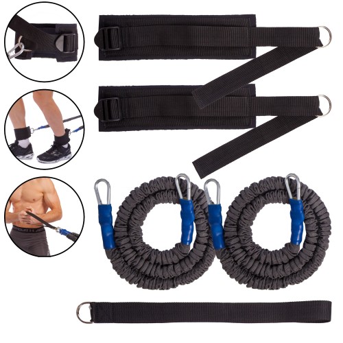 Повідець-амортизатор для швидкісних тренувань BioGym Leg Press Exerciser чорний-сірий, код: FI-3011-S52 Повідець-амортизатор для швидкісних тренувань BioGym Leg Press Exerciser чорний-сірий, код: FI-3011-S52