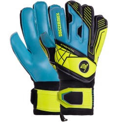 Рукавички воротарські Soccermax синій-чорний-лимонний, розмір 10, код: GK-012_10-S52