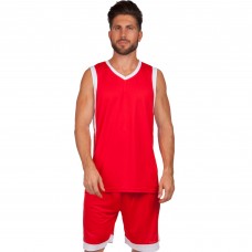 Форма баскетбольна чоловіча PlayGame Lingo 3XL (ріст 175-180), червоний-білий, код: LD-8017_3XLRW