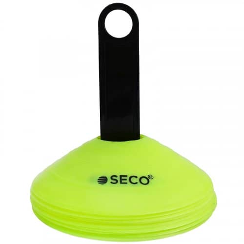 Набір тренувальних фішек Seco з підставкою (10 штук) неон, код: 18130-300-SE Набір тренувальних фішек Seco з підставкою (10 штук) неон, код: 18130-300-SE