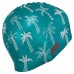 Шапочка для плавання силіконова для дорослих MadWave Palm Tree зелений, код: M055330