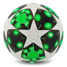 М"яч футбольний Stars PU №5, білий-зелений, код: FB-7590_G
