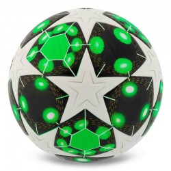 М"яч футбольний Stars PU №5, білий-зелений, код: FB-7590_G
