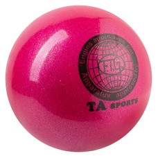 М'яч гімнастичний Ta Sport, 400 г, 19 см, гліттер, рожевий, код: TA400-10-WS