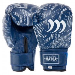 Рукавички боксерські Matsa PVC 12 унцій, синій, код: MA-7762_12BL