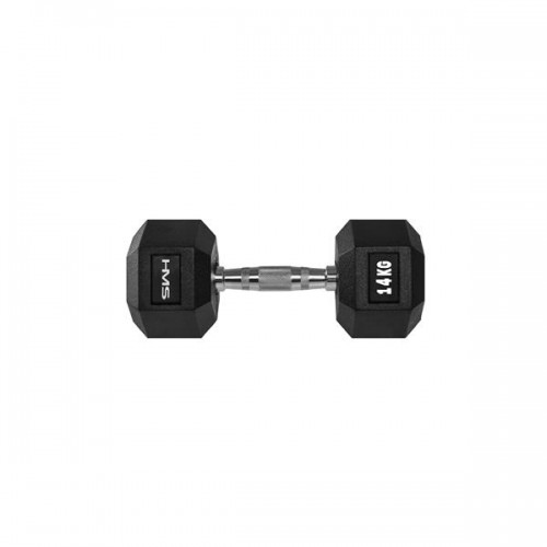 Гантеля HMS Hex Pro 1х14 кг, чорний, код: 5907695518092-IN