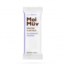 Протеїновий батончик GymBeam MoiMüv Flapjack 90 г, чорничний маффін, код: 8586022215032