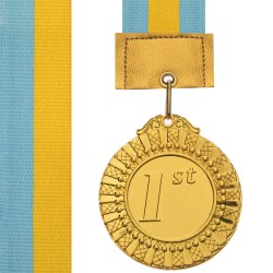 Медаль спортивна зі стрічкою PlayGame Flash золота, код: C-2514_G