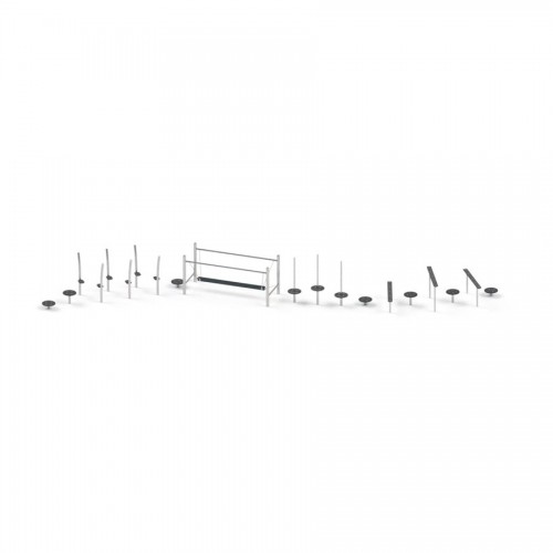 Дитячий ігровий канатний комплекс Miros 10650х4580х1400 мм, код: LK235