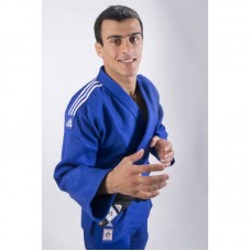 Кімоно для дзюдо Adidas Champion II з ліцензією IJF Slim Fit, розмір 150, синій, код: 15593-638