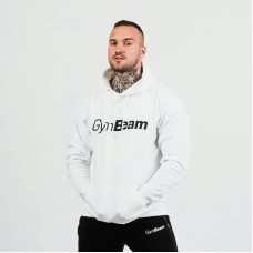 Толстовка чоловіча GymBeam PRO Hoodie White M, білий, код: 111923-GB