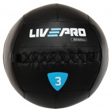 М"яч набивний медичний для кросфіту LiveUp 3кг, чорний, код: LP8103-3