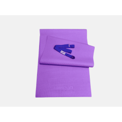 Комплект килимок і ремінь для йоги LiveUp Yoga MAT + Belt, 1730x610x4 мм, фіолетовий, код: 2000033634010