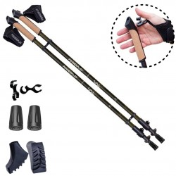 Палиці для скандинавської ходьби PowerPlay 9105 Sisu Black/Gold 80-135 см (пара), код: PP_9105_SISU Палиці для скандинавської ходьби PowerPlay 9105 Sisu Black/Gold 80-135 см (пара), код: PP_9105_SISU