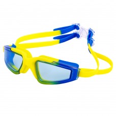 Окуляри для плавання з берушами Seals синій-жовтий, код: HP-8600-S52