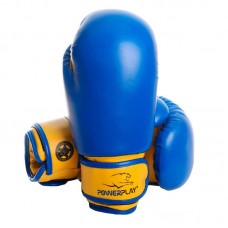 Боксерські рукавиці PowerPlay JR синьо-жовті 8 унцій, код: PP_3004JR_8oz_Blue/Yellow