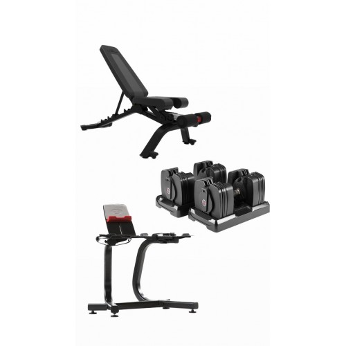 Лавка зі стійкою та гантелями Bowflex SelectTech 1090i, код: 5555-SET-IN