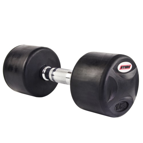 Гантель прогумована з хромованою ручкою Stein 1х10 кг, чорний, код: DB3051-10-ST Гантель прогумована з хромованою ручкою Stein 1х10 кг, чорний, код: DB3051-10-ST