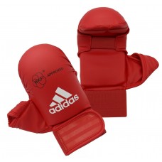 Рукавички із захистом великого пальця для карате Adidas з ліцензією WKF, розмір M, червоний, код: 15560-999