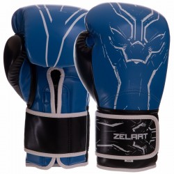 Рукавички боксерські Zelart 14 унцій, синій, код: BO-2889_14_BL-S52