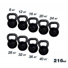 Набір чавунних гирь RN Sport 216 кг, код: Gir216 Набір чавунних гирь RN Sport 216 кг, код: Gir216