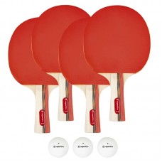Набір для настільного тенісу, 4 ракетки, 3 м’ячі Insportline Ekiset EK2, код: 21553-EI Набір для настільного тенісу, 4 ракетки, 3 м’ячі Insportline Ekiset EK2, код: 21553-EI