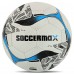 М"яч футбольний професійний Soccermax №5 PU, білий-синій, код: FB-4210