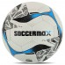 М"яч футбольний професійний Soccermax №5 PU, білий-синій, код: FB-4210