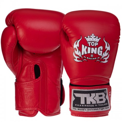Рукавички боксерські Top King Super шкіряні 16 унцій, червоний, код: TKBGSV_16R-S52