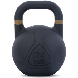 Гиря змагальна цільна чавунна пофарбована LiveUp 24кг, чорний, код: LP8044-24-S52