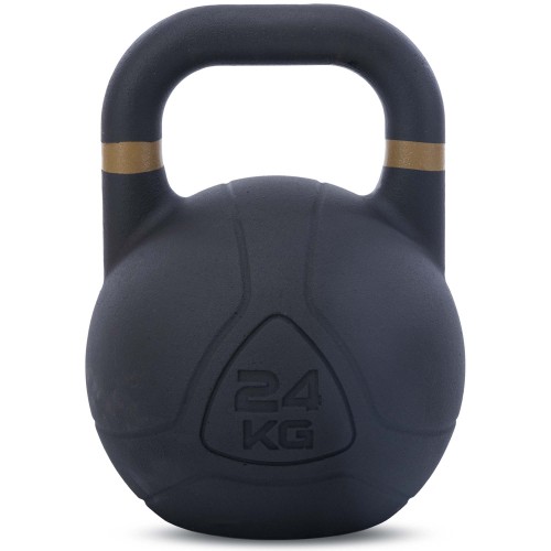 Гиря змагальна цільна чавунна пофарбована LiveUp 24кг, чорний, код: LP8044-24-S52