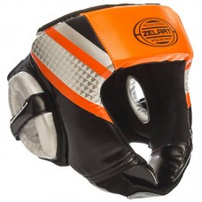 Шолом боксерський відкритий Zelart XL помаранчевий-чорний, код: BO-1336_XLOR-S52