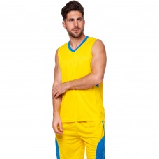 Форма баскетбольная мужская PlayGame Lingo Star 5XL (рост 185-190), желтый-голубой, код: LD-8093_5XLYN