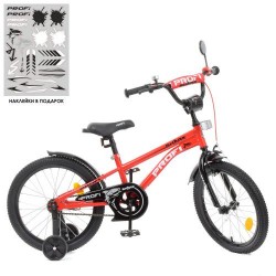 Велосипед дитячий Profi Kids Shark d=18, червоно-чорний, код: Y18211-1-MP