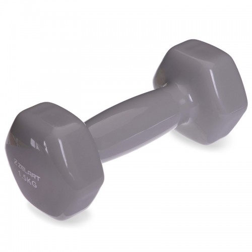 Гантелі для фітнесу Modern з вініловим покриттям 1x1,5 кг сірий, код: TA-2777-1_5_GR-S52 Гантелі для фітнесу Modern з вініловим покриттям 1x1,5 кг сірий, код: TA-2777-1_5_GR-S52