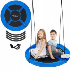 Гойдалка-гніздо кругла 4FIZJO XL 110 см Black/Blue, код: P-5907739316677