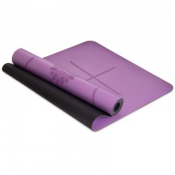 Килимок для йоги з розміткою Record 1830x680x5мм фіолетовий, код: FI-8307_V-S52