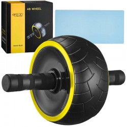 Ролик (гімнастичне колесо) для преса 4FIZJO Ab Wheel XL Black/Yellow, код: P-5907739314444