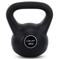 Гиря тренувальна цільна пластикова Zelart 6кг, чорний, код: TA-5427-6-S52 Гиря тренувальна цільна пластикова Zelart 6кг, чорний, код: TA-5427-6-S52