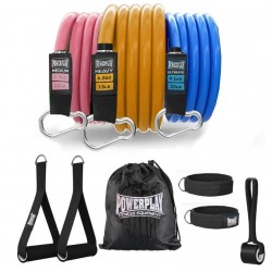 Набір трубчастих еспандерів PowerPlay Expander Tube Set (до 18,2 кг), 3шт, код: PP-4101_3set