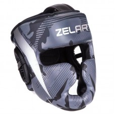 Шолом боксерський з повним захистом Zelart XL чорний-сірий, код: BO-2530_XLGR