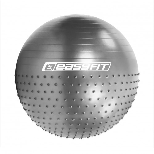 Фітбол EasyFit Hybrid 850 мм, напівмасажний, сірий, код: EF-3013-GY-EF