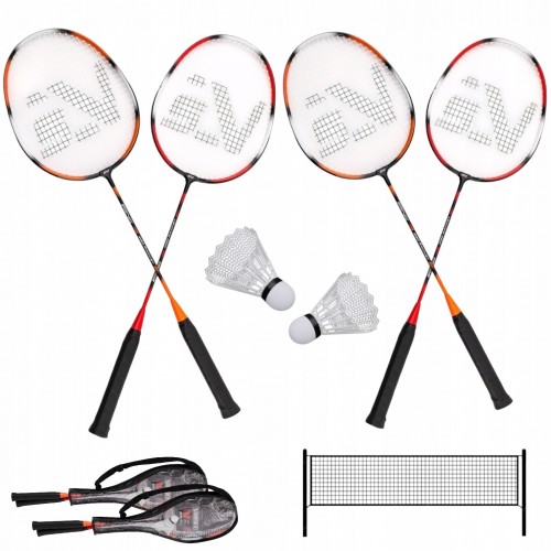 Набір для бадмінтону SportVida Pro 4 шт ракетки + 2 шт волани + сітка, код: SV-SE0003