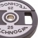 Диски поліуретанові Technogym з хватом і металевою втулкою 25кг (d-51мм), код: TG-1837-25-S52