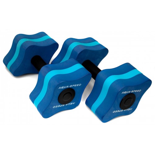 Гантелі для аквафітнесу Aqua Speedfitness Dumbells 110x150x80 мм, синій, код: 5908217656476