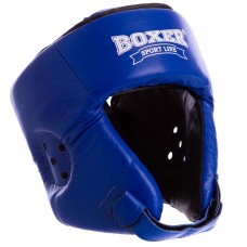 Шолом боксерський відкритий Boxer шкіряний M, синій, код: 2029_MBL-S52