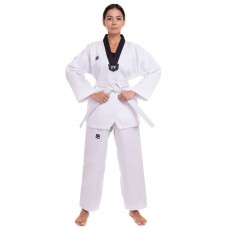 Кімоно для тхеквондо (добок) Mooto, розмір 1 (зріст 110), білий-чорний-червоний, код: CO-5518_1W Кімоно для тхеквондо (добок) Mooto, розмір 1 (зріст 110), білий-чорний-червоний, код: CO-5518_1W