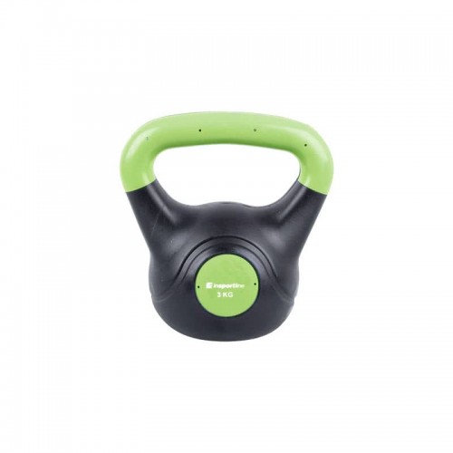 Гиря Insportline Kettlebell Dark 3 кг, чорний-зелений, код: 10732-IN