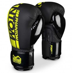 Рукавички боксерські Phantom Apex Elastic Neon Black/Yellow, 10 унцій, код: PHBG2300-10